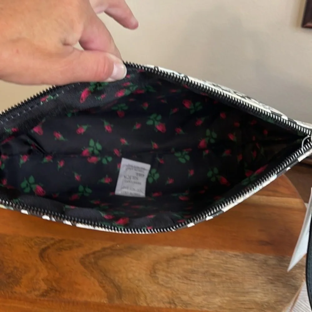 Betsy Johnson wristlet cosmetic bag NWT‎